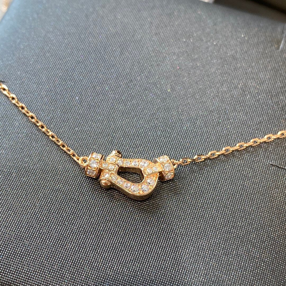[moco jewelrys]FORCE 10 DIAMOND PINK GOLD NECKLACE MINI MODEL