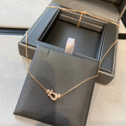 [moco jewelrys]FORCE 10 DIAMOND PINK GOLD NECKLACE MINI MODEL