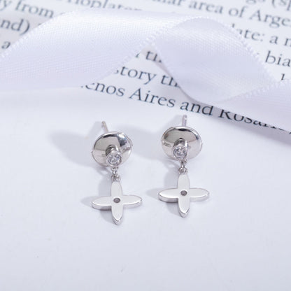 [moco jewelrys]VIDYLLE SILVER DIAMOND MINI DROP EARRINGS