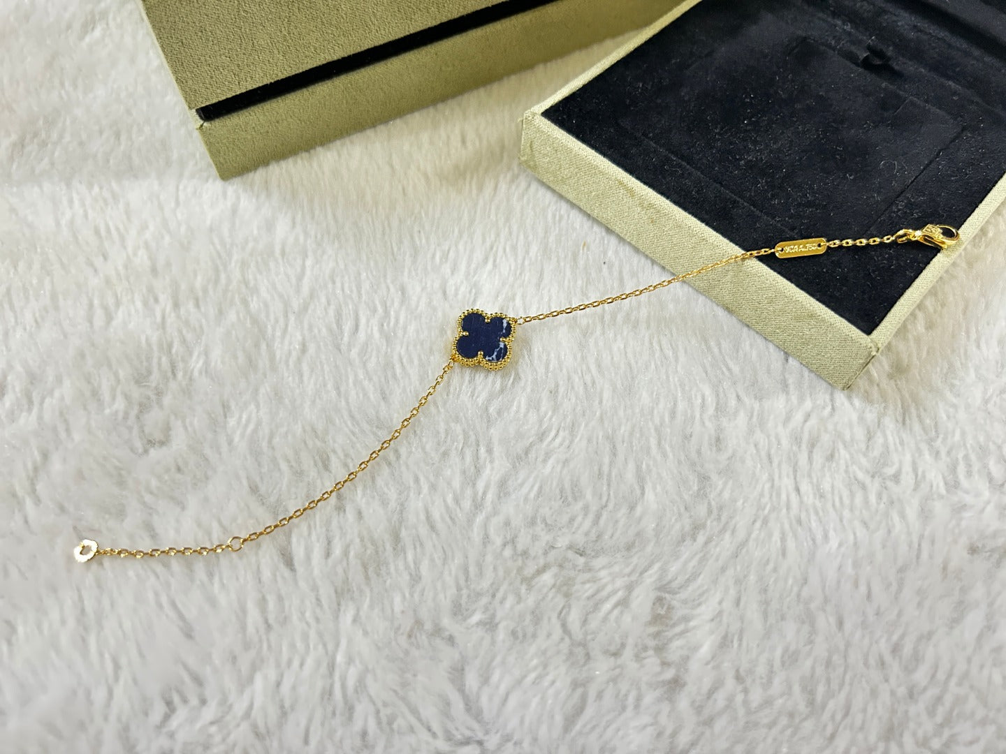 [moco jewelrys]CLOVER 1 MOTIF PIETERSITE BRACELET