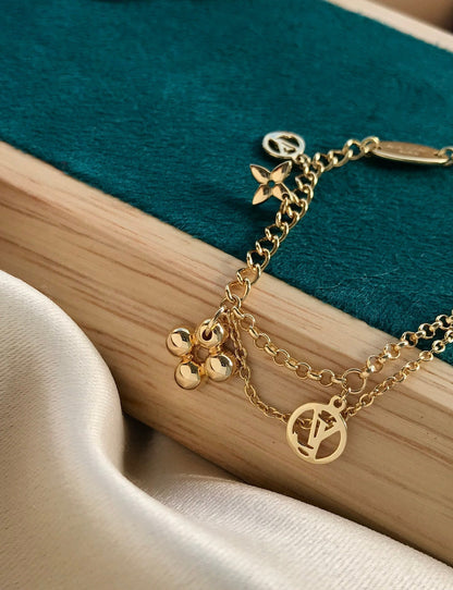 [moco jewelrys]BLOOMING PINK GOLD MOP BRACELET