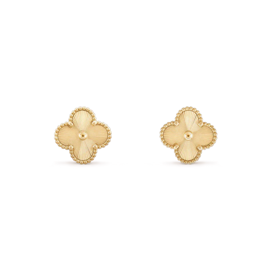 [moco jewelrys]CLOVER MINI 9.5MM LASER EARRINGS