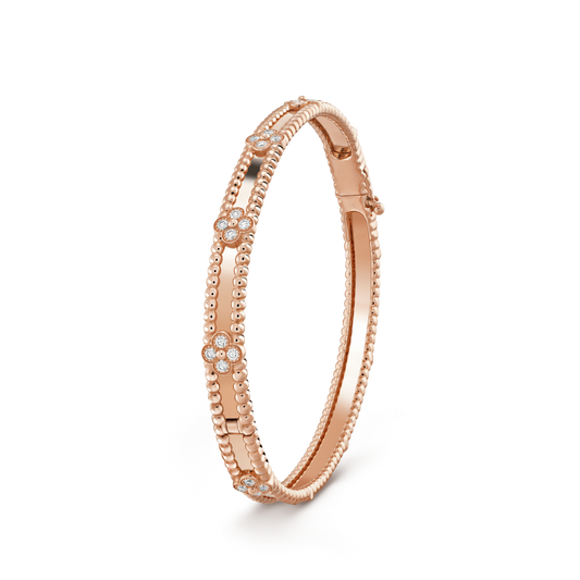[moco jewelrys]CLOVER BRACELET 4MM DIAMONDS