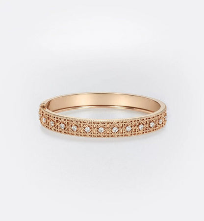 [moco jewelrys]2026 WOVEN-PATTERN BRACELET SET WITH FULL DIAMOND INLAY THREE-COLORS