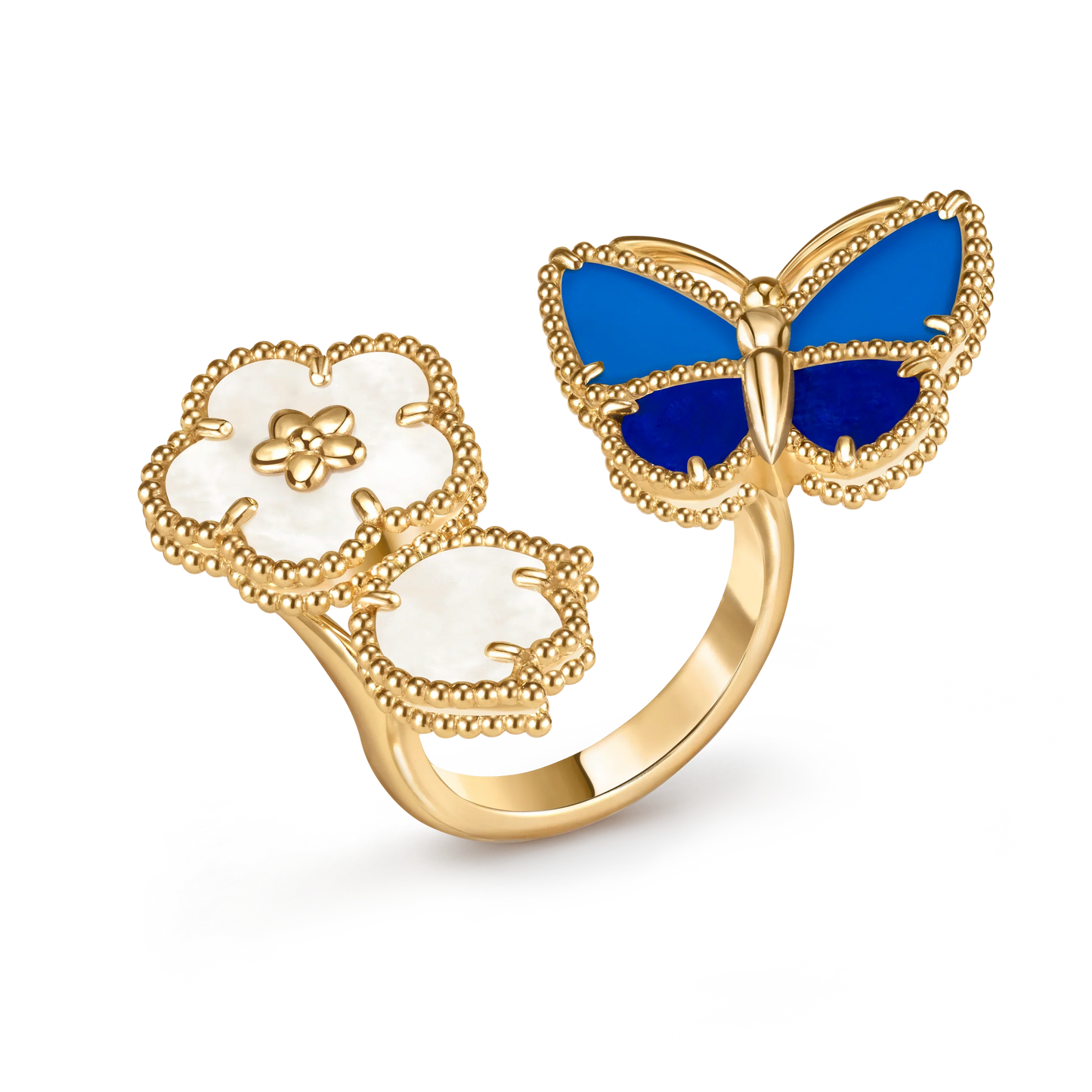 [moco jewelrys]2026 NEW MODEL SPRING LUCKY 3 MOTIF GOLD RING