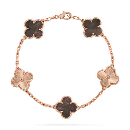 [Moco jewelrys] CLOVER 5 MOTIF GRAY MOP BRACELET COLLECTION