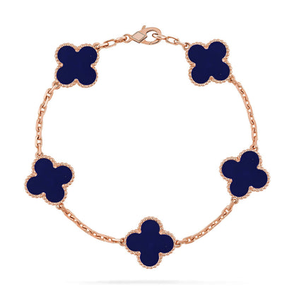 [Moco jewelrys]CLOVER 5 MOTIF LAPIS LAZULI BRACELET COLLECTION