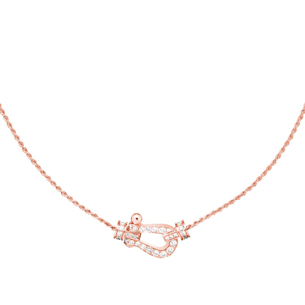 [moco jewelrys]FORCE 10 PINK GOLD DIAMOND NECKLACE