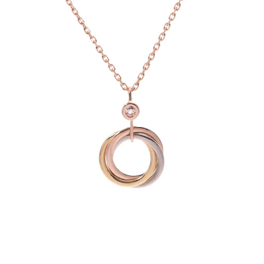 [moco jewelrys]TRINITY SILVER GOLD PINK GOLD NECKLACE