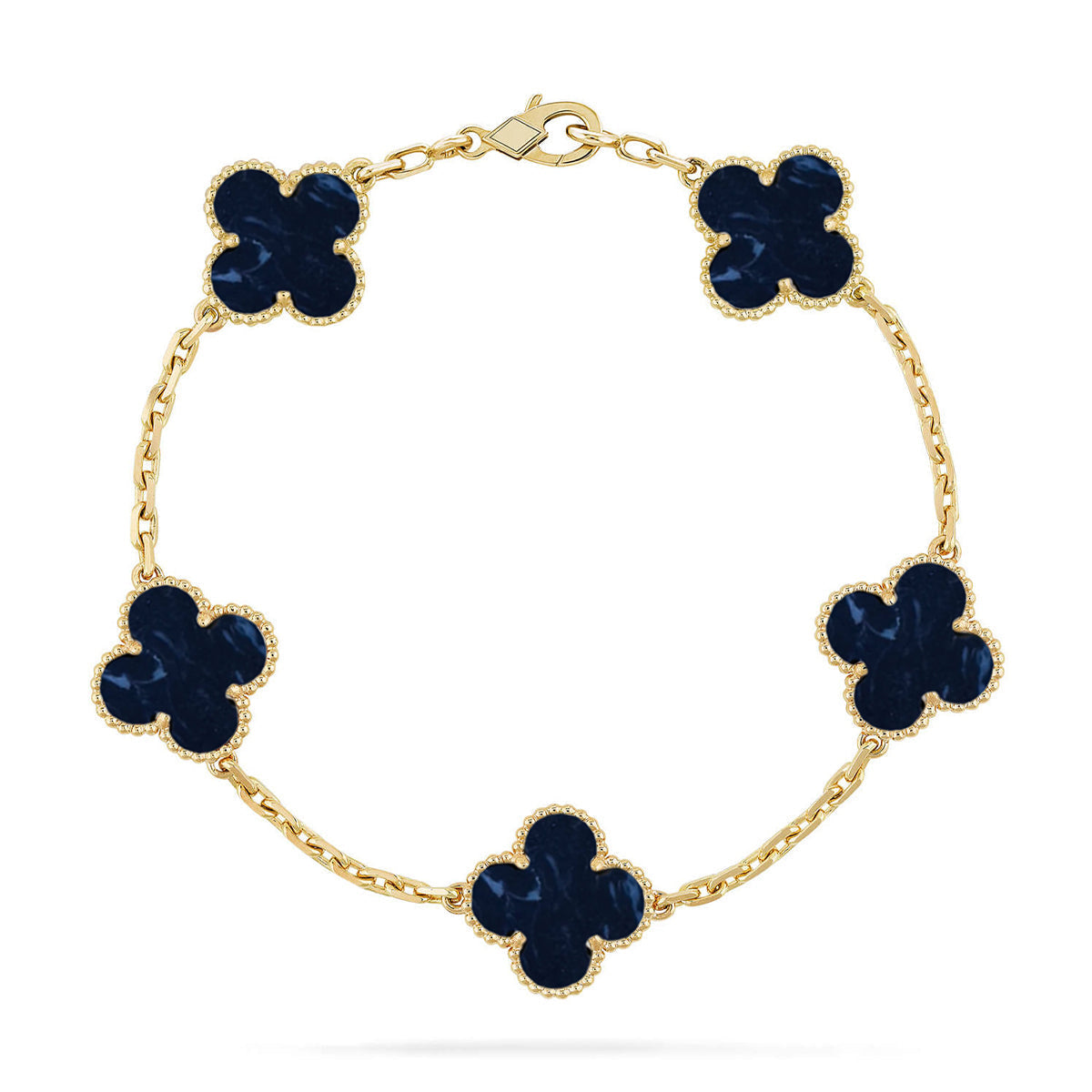[Moco jewelrys]CLOVER 5 MOTIF PIETERSITE BRACELET COLLECTION