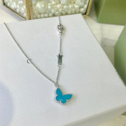 [moco jewelrys]BUTTERFLY TURQUOISE BUTTERFLY BRACELET SILVER