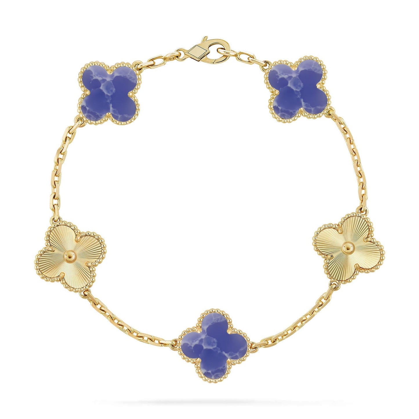 [Moco jewelrys]CLOVER 5 MOTIF BLUE VEINS BRACELET COLLECTION