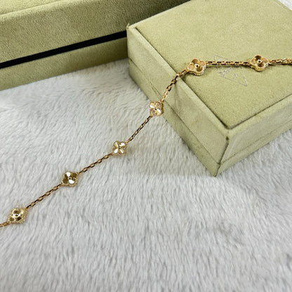 [Moco jewelrys]CLOVER 6 MOTIF DIAMOND BRACELET