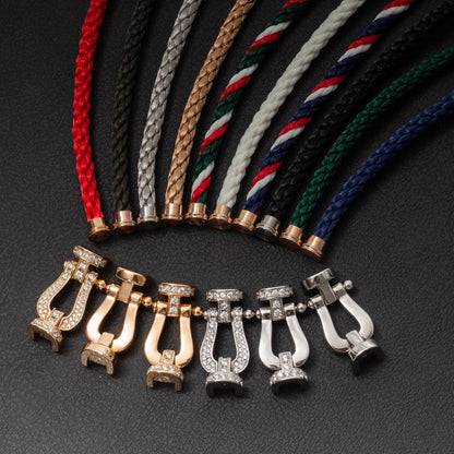 [moco jewelrys]FORCE LARGE HORSESHOE FULL DIAMOND BRACELET ROSE GOLD