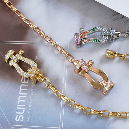 [moco jewelrys]FORCE LARGE HORSESHOE CLASP  METAL BRACELET