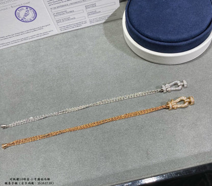 [moco jewelrys]FORCE SMALL HORSESHOE  DIAMOND CHAIN ROPE BRACELET