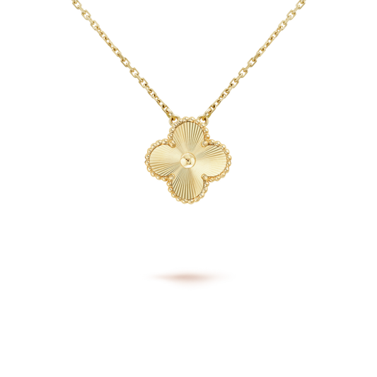[moco jewelrys]CLOVER 15MM LASER NECKLACE
