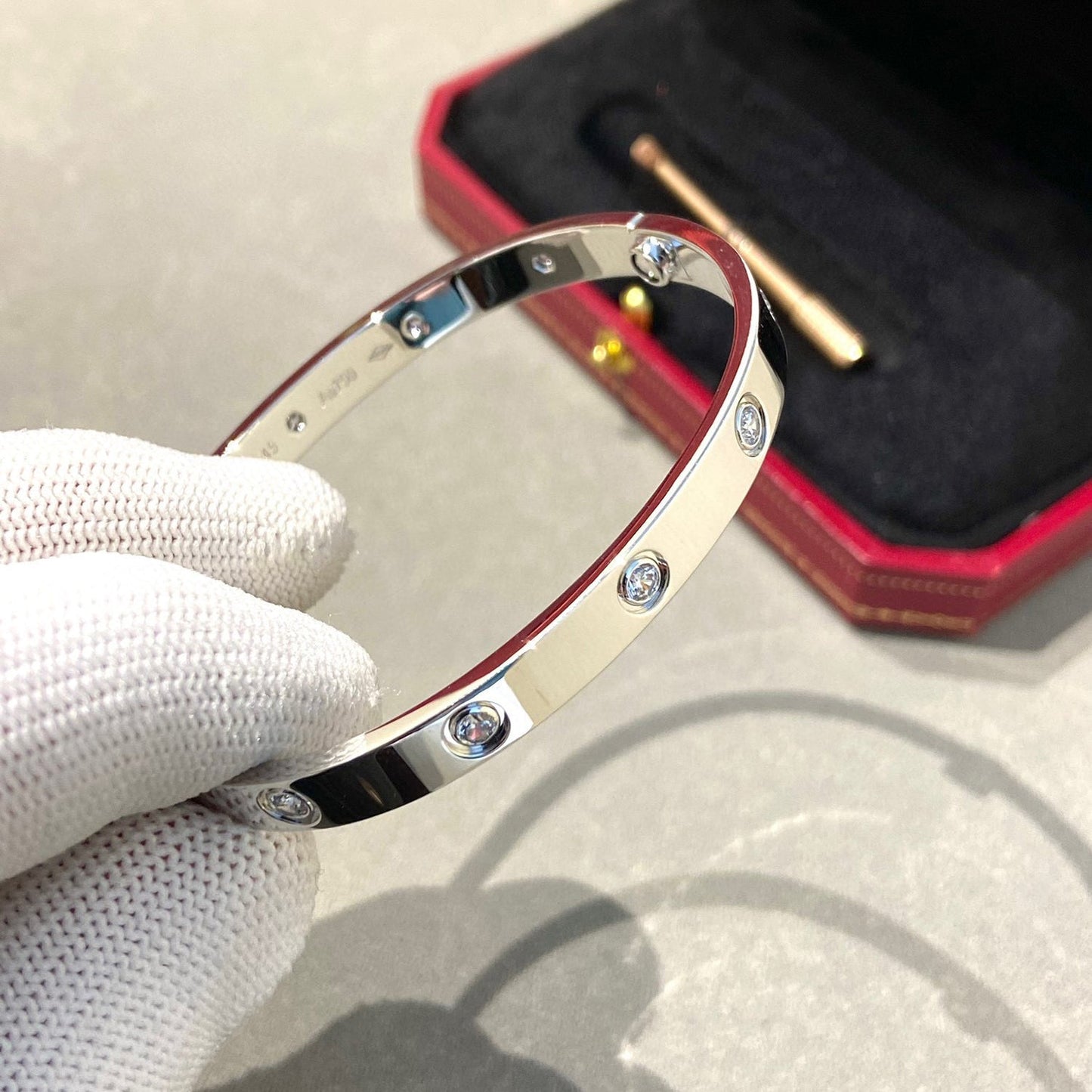 [moco jewelrys]LOVE BRACELET 6.1MM 10 DIAMONDS