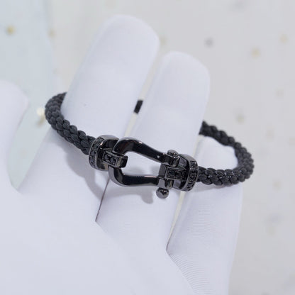 [moco jewelrys]FORCE LARGE SERIES HORSESHOE BLACK SAMURAI BRACELET