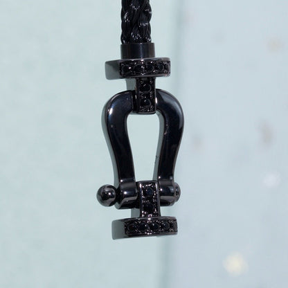 [moco jewelrys]FORCE LARGE SERIES HORSESHOE BLACK SAMURAI BRACELET
