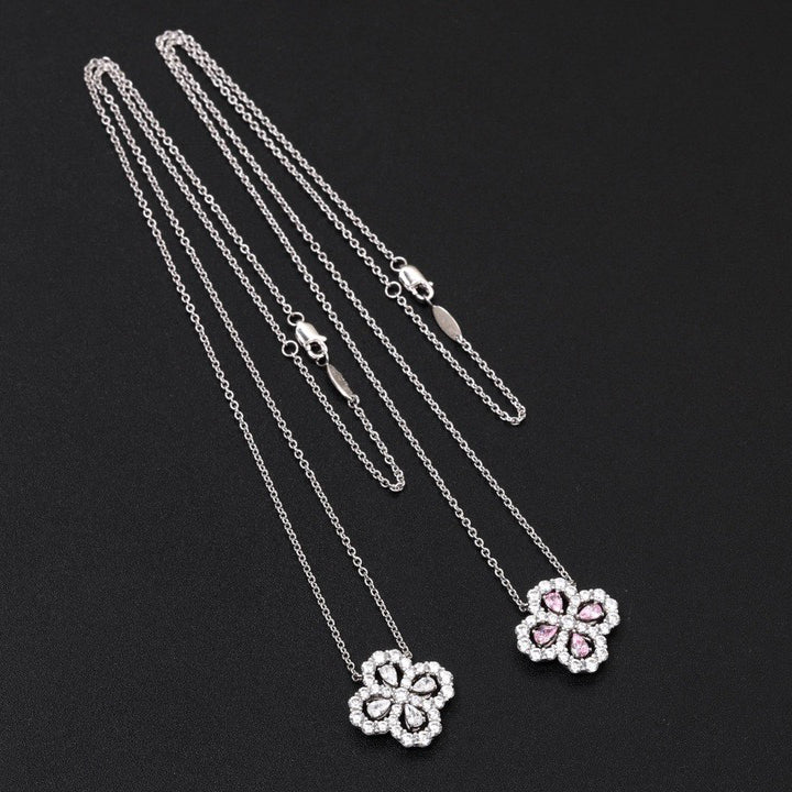 [moco jewelrys]LOOP NECKLACE FULL MOTIF DIAMOND 16MM MULTIPLE COLORS