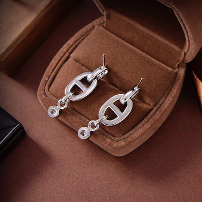 [moco jewelrys]HM CHAINE DIAMOND EARRINGS