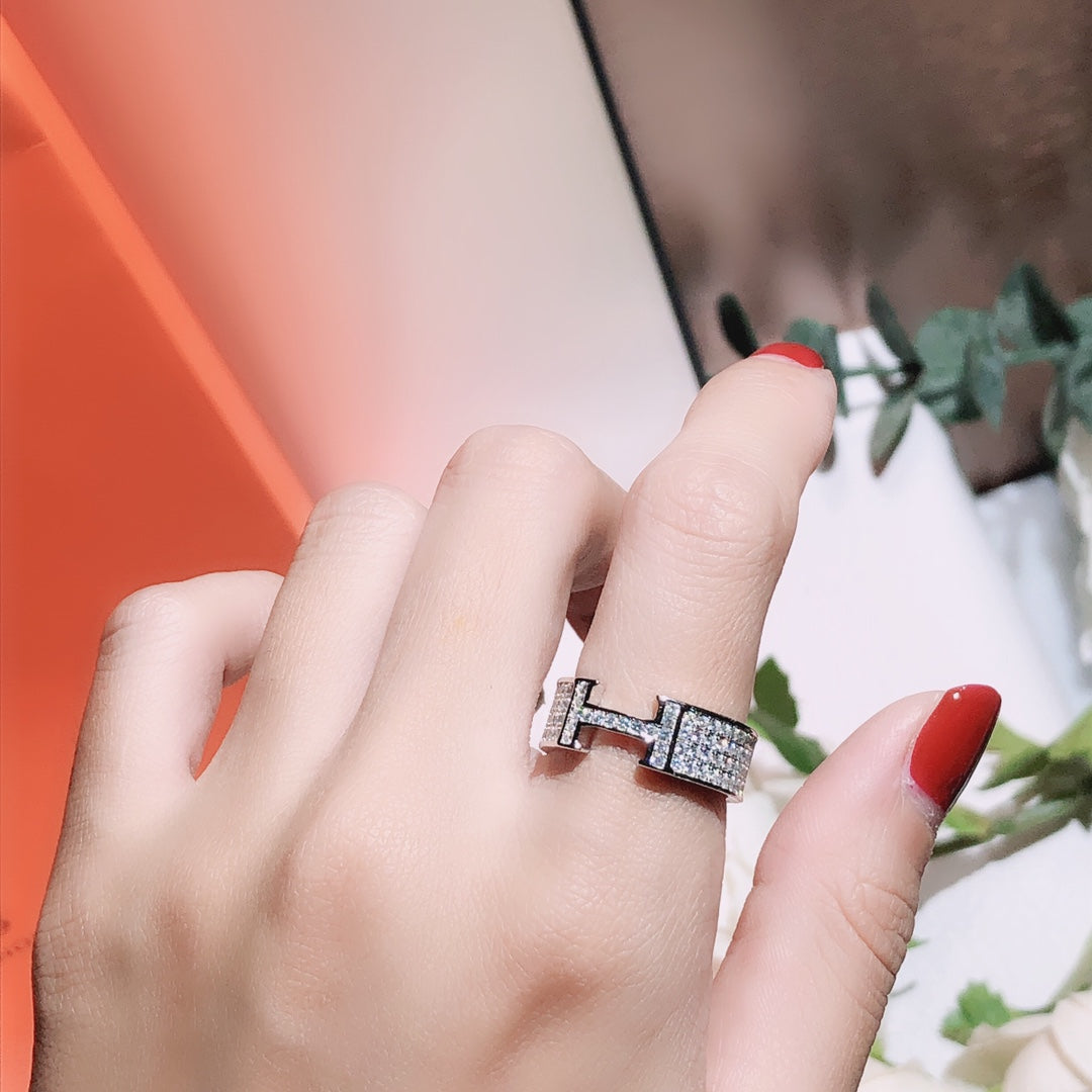 [moco jewelrys]H RING FULL DIAMOND