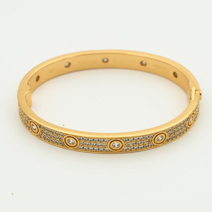 [moco jewelrys]LOVE BRACELET 6.1MM DIAMOND-PAVED 10 BIG DIAMONDS
