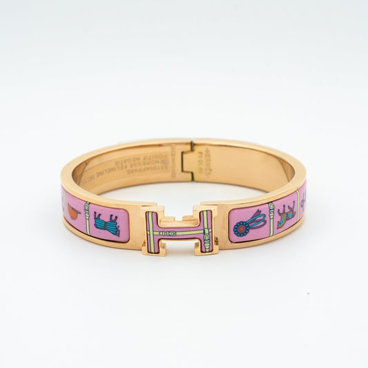 [moco jewelrys]H PINK GOLD BRACELET PINK CERAMIC