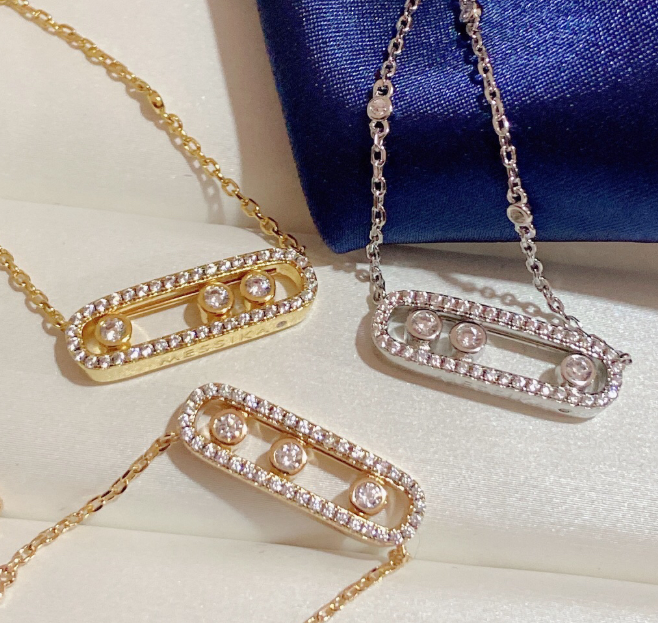 [moco jewelrys]MK MOVE FULL DIAMOND NECKLACE