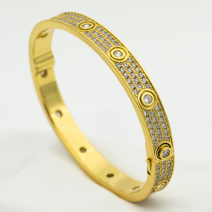 [moco jewelrys]LOVE BRACELET 6.1MM DIAMOND-PAVED 10 BIG DIAMONDS