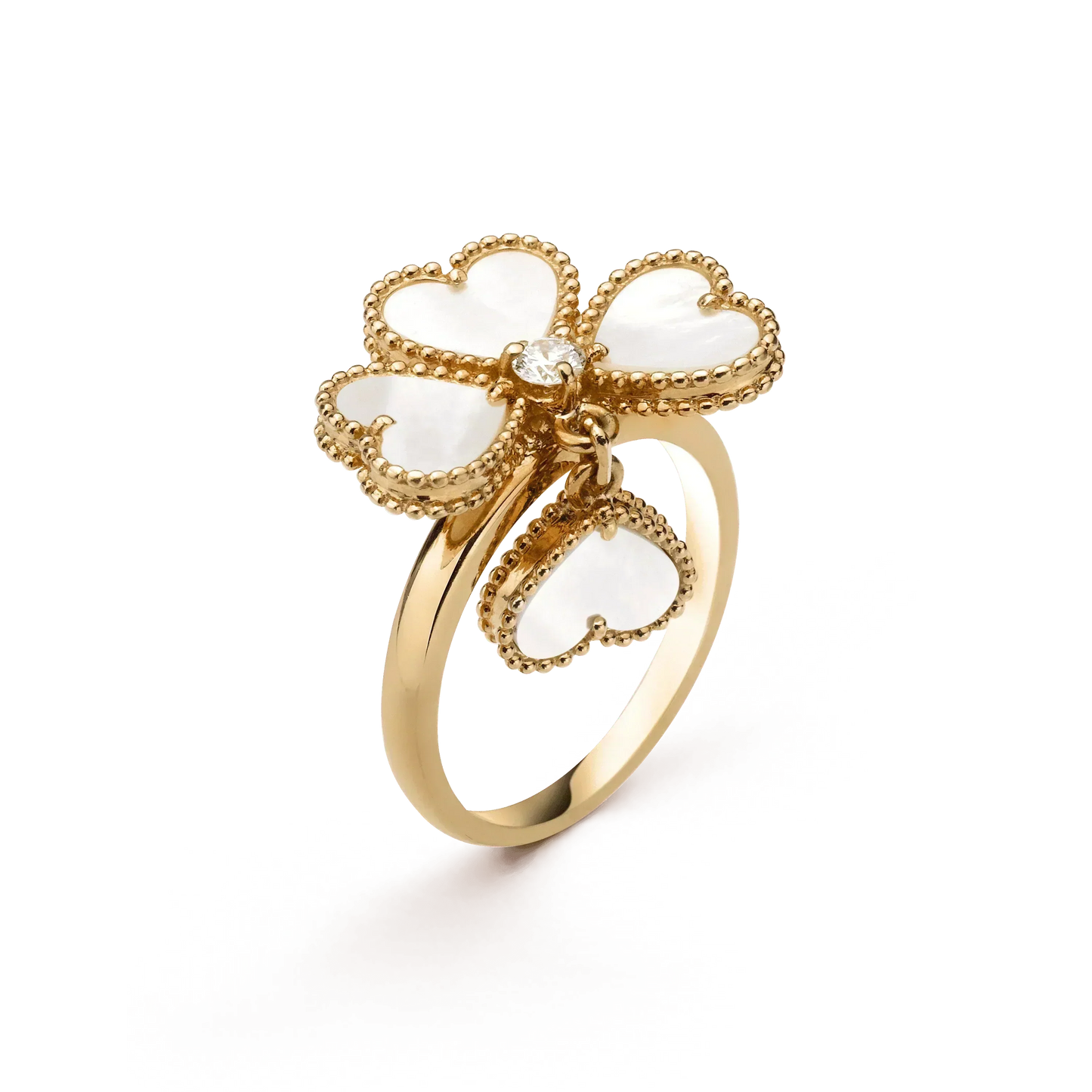 [moco jewelrys]SWEET CLOVER WHITE MOP RING