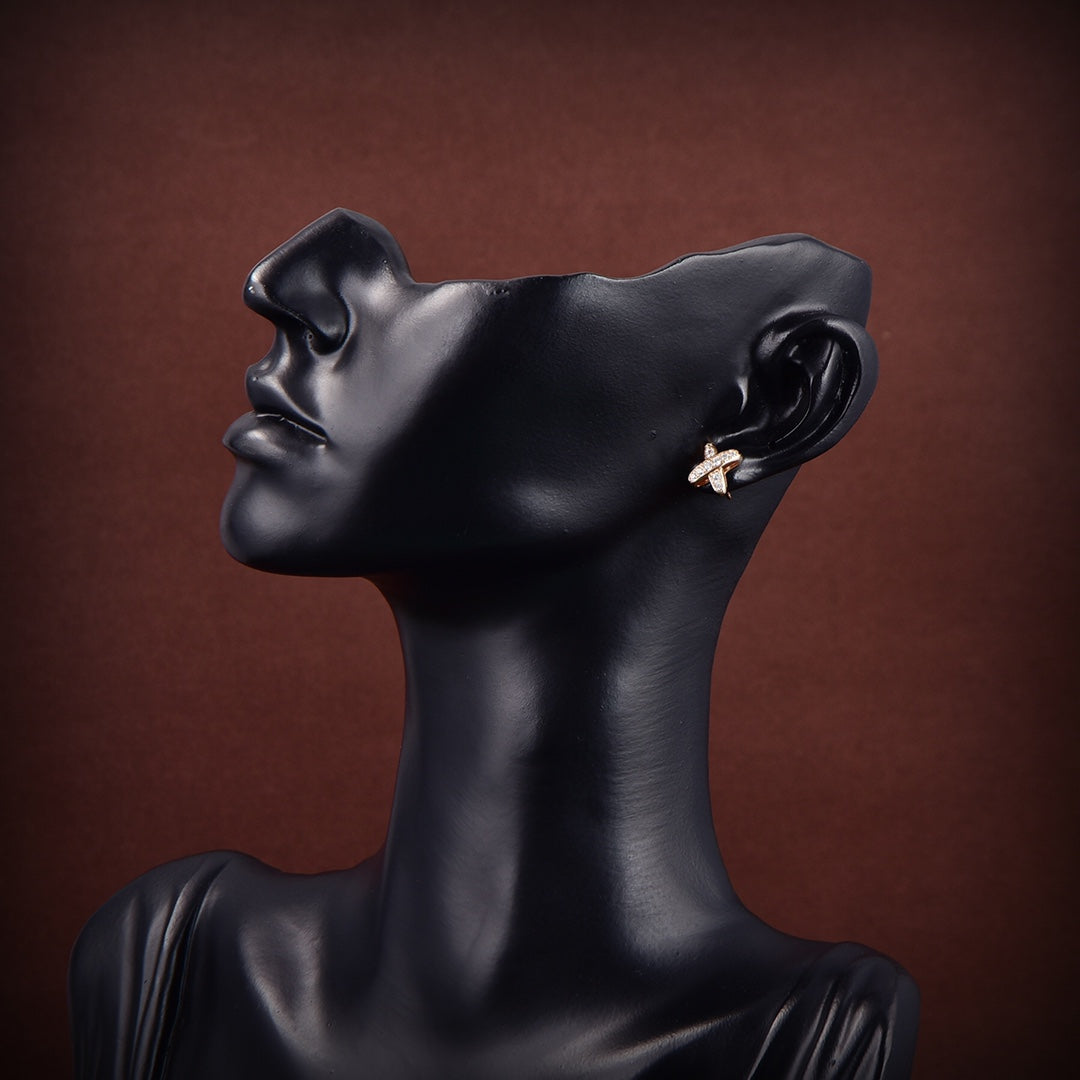 [moco jewelrys]JEUX DE GOLD DIAMOND EARRINGS
