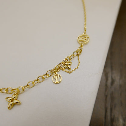 [moco jewelrys]BLOOMING SUPPLE NECKLACE BRASS