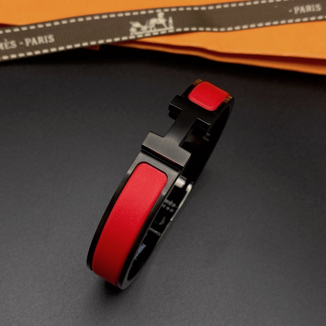 [moco jewelrys]CLIC HM SO BLACK RED BRACELET