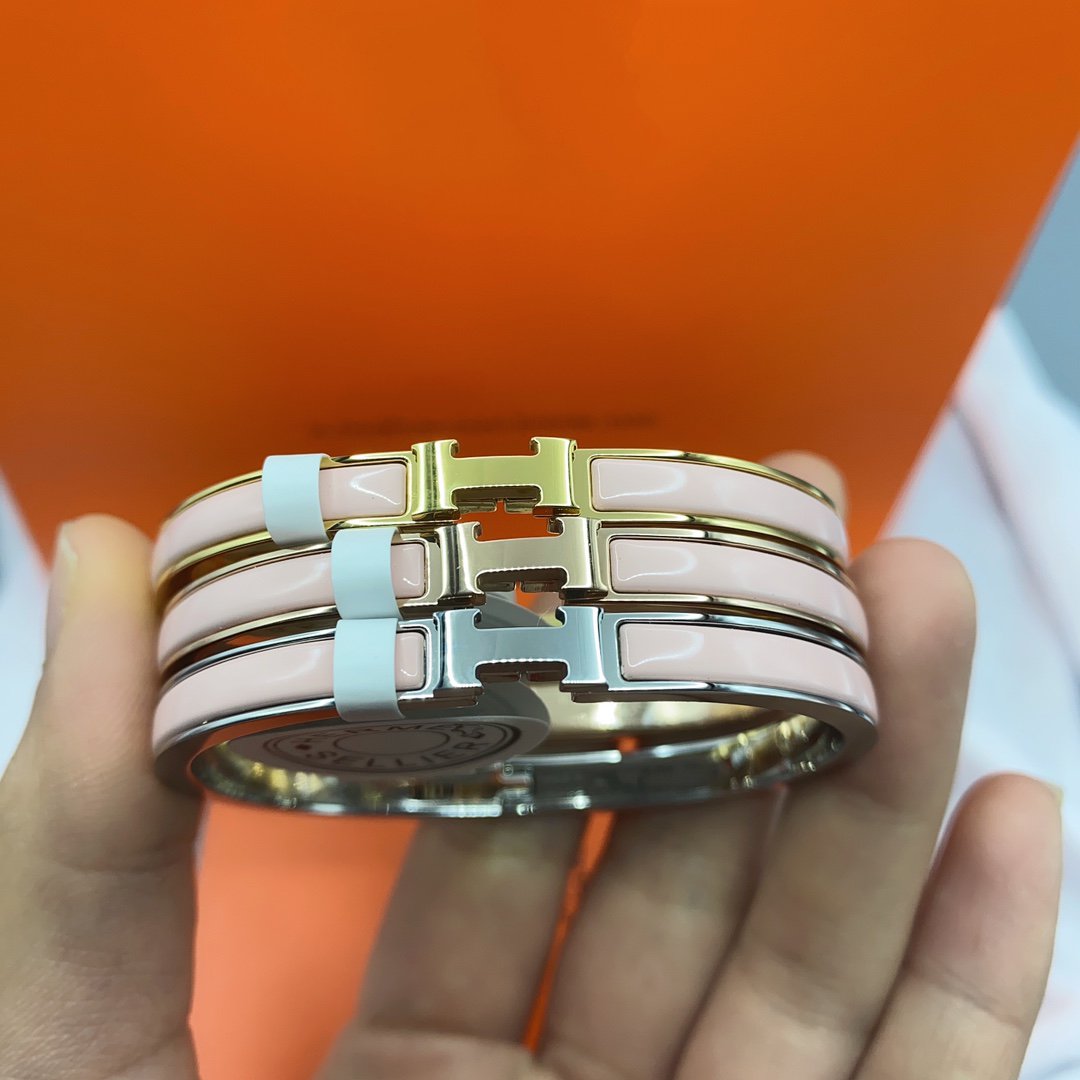 [moco jewelrys]CLASSIC HM CLIC  PINK 8MM ENAMEL BRACELET