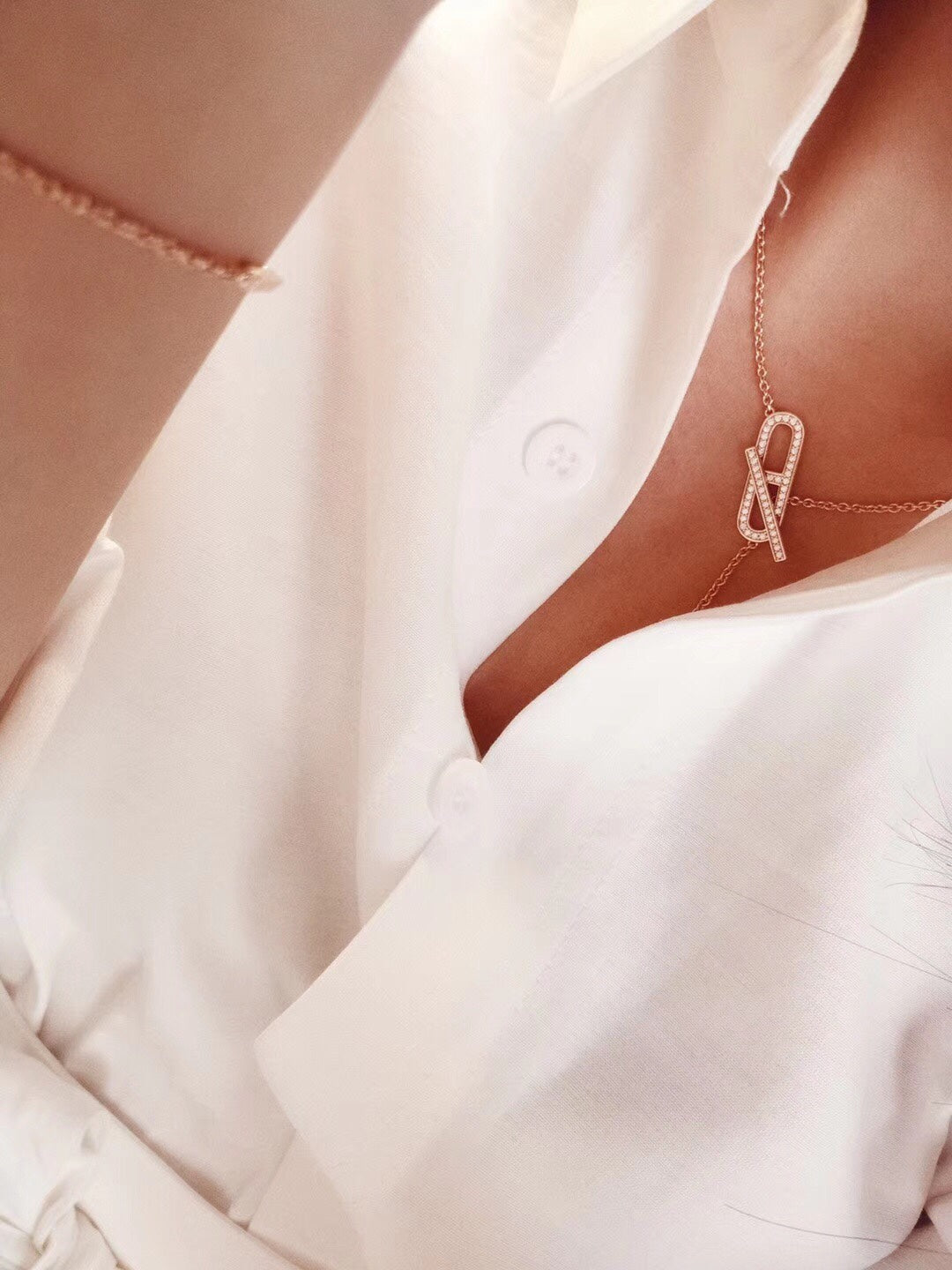 [moco jewelrys]HM FIRE PIG NOSE NECKLACE TRENDY STREET