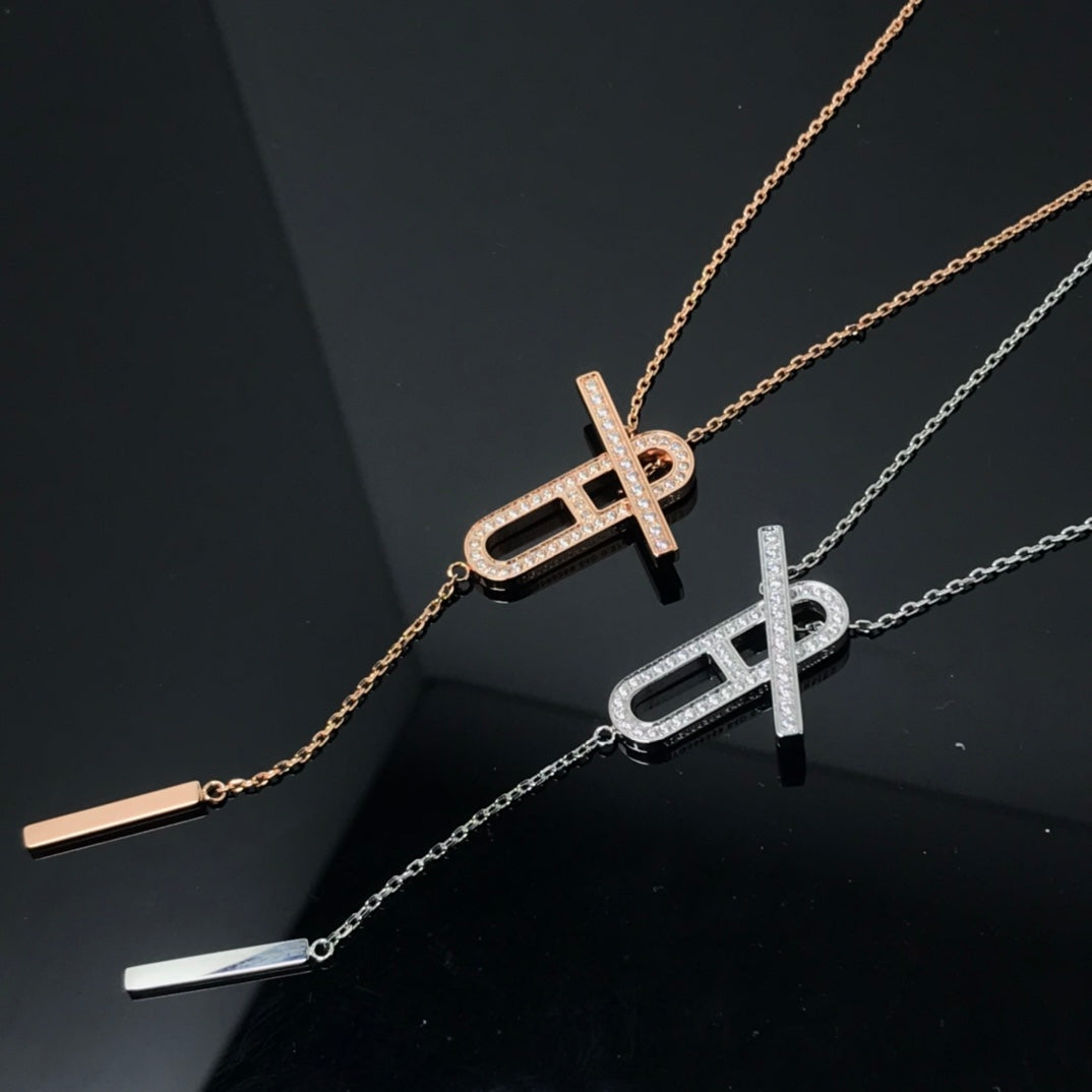 [moco jewelrys]HM NECKLACE PLATINUM ROSE GOLD DIAMOND