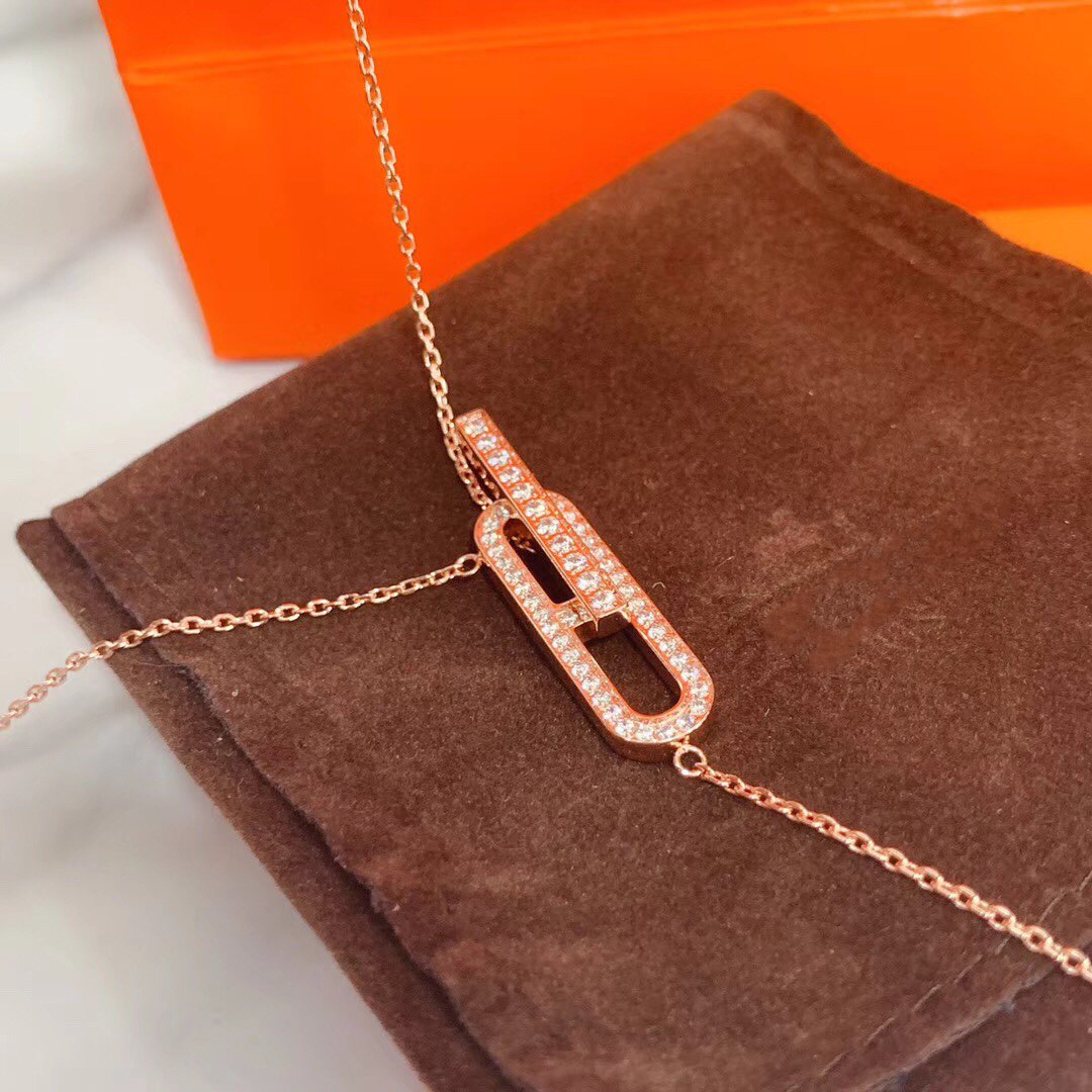 [moco jewelrys]HM NECKLACE PLATINUM ROSE GOLD DIAMOND