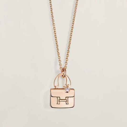 [moco jewelrys]AMULETTE PEDANT ROSE GOLD NECKLACE
