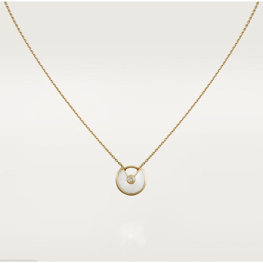 [moco jewelrys]AMULETTE ROSE GOLD MOP NECKLACE