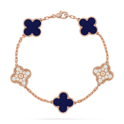 [Moco jewelrys]CLOVER 5 MOTIF LAPIS LAZULI BRACELET COLLECTION