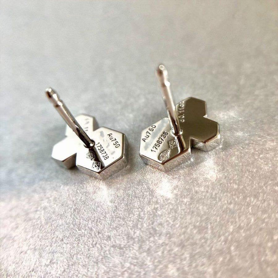 [moco jewelrys]BEE LOVE SILVER DIAMOND EARRINGS
