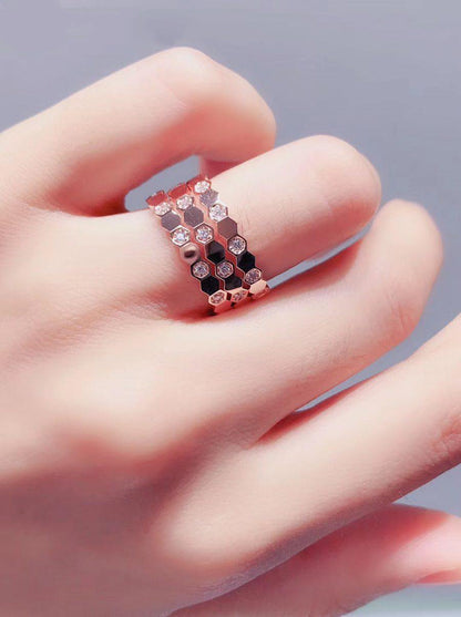 [moco jewelrys]BEE LOVE RING PINK GOLD DIAMOND