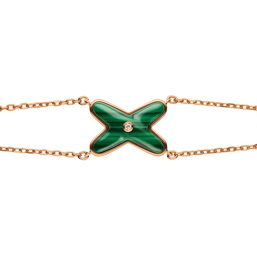 [moco jewelrys]JEUX BRACELET MALACHITE PINK GOLD 1 DIAMOND