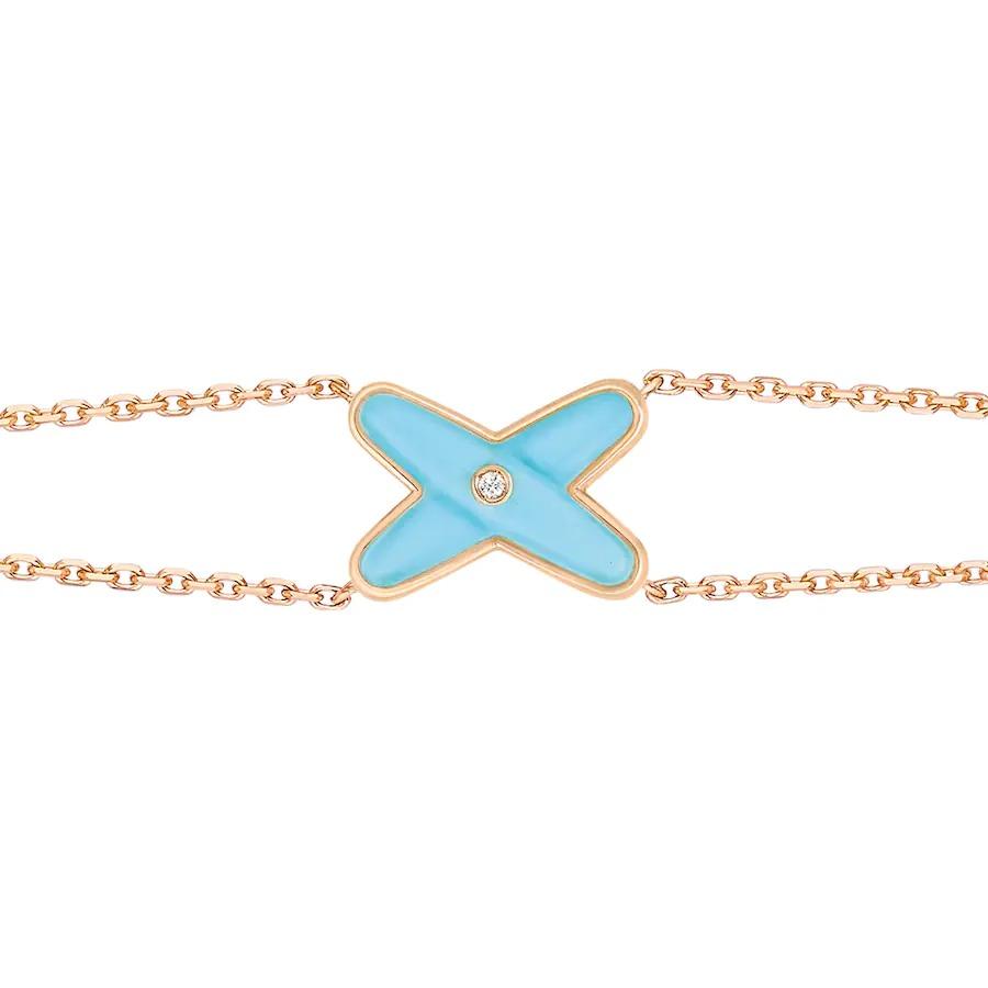 [moco jewelrys]JEUX BRACELET TURQUOISE PINK GOLD 1 DIAMOND