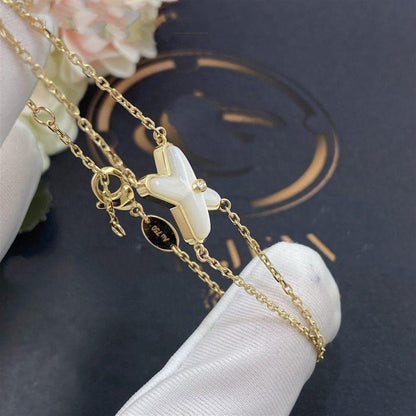 [moco jewelrys]JEUX BRACELET WHITE MOP GOLD 1 DIAMOND