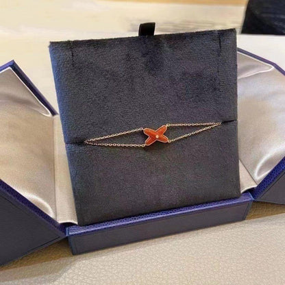 [moco jewelrys]JEUX BRACELET CARNELIAN PINK GOLD 1 DIAMOND