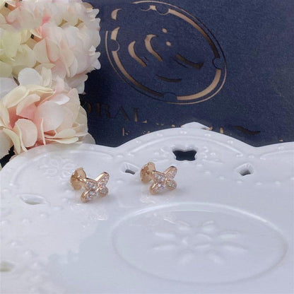 [moco jewelrys]JEUX DE PINK GOLD DIAMOND EARRINGS