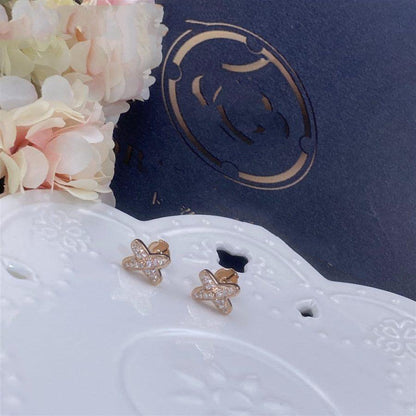 [moco jewelrys]JEUX DE PINK GOLD DIAMOND EARRINGS